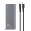 Powerbanka USAMS PB59 30000mAh 65W 2xQC3.0+PD čierna + kábel USB-C-USB-C