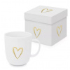 Porcelánový hrnček s matným povrchom v darčekovom balení - Pure Heart gold