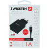 SWISSTEN sieťová nabíjačka, 1 x USB-A, 1A, SMART IC + dátový kábel USB-C s dĺžkou 1,2m