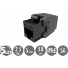 Samořezný keystone Solarix CAT6 UTP SXKJ-6-UTP-BK-SA Component Level a 4PPoE certifikace
