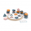 Drevené vkladacie puzzle Viga tvary a farby