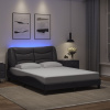 Rám postele s LED osvětlením šedý 120 x 200 cm umělá kůže Šedá 3213923