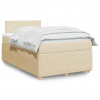 Box spring postel s matrací krémová 120x190 cm textil Krémová 3289693