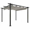 Vidaxl Záhradný altánok s rolovacou strechou, 3 x 3 m,