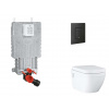 Grohe Uniset Set predstenovej inštalácie, klozetu, dosky SoftClose a tlačidla Even, phantom black SANI15BB5107-GR