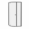 Ravak Pivot sprchovací kút 90x90 cm polkruhová čierna matné/priehľadné sklo 37677300Z1