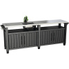 Záhradný stôl Keter Unity Chef 237x52x90 cm s drezom grafit