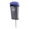 MEVA-TEC Odpadkový koš 50 l. Urban - černý/modrý