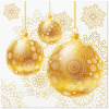 Obrúsky PAW L 33x33cm Gold Ornamental Baubles