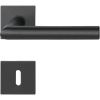 Kľučky na dvere NORWEGEN, interiérové, kľučka-kľučka, nerez, čierna, ploch. rozeta Rozeta WC guľatá