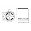 Olejový filter BOSCH (cross-ref.: SM107) (Ref.: MANN W719/5 | MAHLE OC47 | FILTRON OP526)