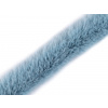 Všívacia odevná / dekoračná kožušina okrúhla šírka 3 cm modrá svetlá 1m