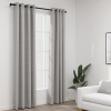 vidaXL Zatemňovacie závesy, ľanový vzhľad, krúžky 2 ks, sivé 140x245cm - Sivá - 98224-60426