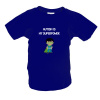 Tričko s potlačou MODRÉ - AUTISM IS MY SUPERPOWER dětské Královská modrá 110 cm/4 roky