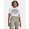 Dámske tričko Under Armour UA COLLEGIATE CREST CROP SS Biela LG