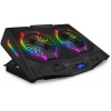 CONNECT IT CONNECT IT NEO RGB podsvícení chladicí podložka pod notebook, ČERNÁ