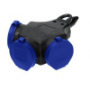 Zásuvka rozbočka 3x 230V (2P + Z /16A/230V AC), IP44 ORNO OR-AE-13209