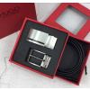 Opasok - Hugo Boss Brown Belt, čierny - mužský produkt (Hugo Boss Boss Belt Men's Unique Set Mega Chance)