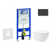 Geberit Duofix Set predstenovej inštalácie, klozetu Oudee Vortex a dosky softclose, tlačidlo Sigma30, matná čierna/čierna SANI11CA5144