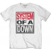 System of a Down Tričko Triple Stack Box Uni Biela S