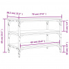 vidaXL Lavička na topánky dymový dub 70x38,5x49 cm kompozitné drevo - Hnedá - 131045-77057