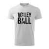 Volleyball nápis - Tričko detské bavlnené - 134 cm/8 rokov ( Svetlosivý melír )