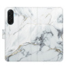 Flip pouzdro iSaprio - Samsung Galaxy A17 / A17 5G - SilverMarble 15 s kapsičkami na karty (Flipové knížkové pouzdro, obal, kryt iSaprio s přihrádkami na karty a motivem)