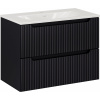 Súprava skrinka Comad Nova Black NOVA BLACK D2 82-80-2S, umývadlo Comad Sky 3 SKY 3 80CM DP (E-8099-3-80)
