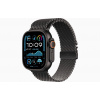 Apple Watch Ultra 2 49 mm čierny titán s čiernym titánovým milánskym ťahom S MX4W3CS/A