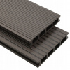 Terasové dosky z WPC, duté, 16 m², 2,2 m, tmavohnedé