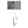Alveus CADIT 20 SET kuchynský granit. drez so sifónom 79x50 Beton + batéria TINA Chróm CADIT20G81+TINA