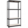 Regál úložný M.A.T Group regál 900x450x1800mm, 4 police, oceľ ČER + MDF doska