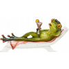 KERAMICKÁ DEKORÁCIA - ŽABA NA LEŽADLE, model I