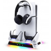 Dobíjacia stanica iPega P5S006 Multifunkčný Nabíjací RGB Stojan s Chladením pre PS5 Slim White (PG-P5S006)