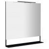 SAPHO ERUPTA 100 x 80cm zrkadlo s LED osvetlením, s poličkou, čierna matná, ERU340