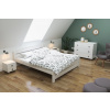 Manželská posteľ z masívu BARBORA 140x200 biela Rozměry: 140x200cm