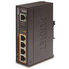 Planét priemyselný PoE/LAN extender, 1xPoE-in, 4xPoE-out 60W, 802.3bt/at/af, Gigabit, IP67, ESD+EFT, -40~75°C