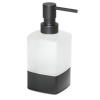 Gedy LOUNGE dávkovač mydla na postavenie, 280 ml, mliečne sklo, čierny mat 545514