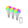 Smart LED žiarovka E14 6W RGB + CCT IMMAX NEO Lite 07745C WiFi Tuya sada 3ks