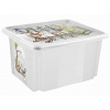 OKT Plastový box Medvídek Pú, 30 l, priehľadný s vekom , 45 x 35 x 27 cm