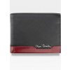 Pánska peňaženka Pierre Cardin Kožená horizontálna čierna Tilak37 8805 Nero/Rosso