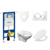 S-line Cenově zvýhodněný závěsný WC set Geberit do lehkých stěn / předstěnová montáž+ WC Pro 111.355.00.5NR4