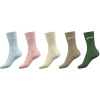 Slazenger 5 Pack Crew Socks Ladies Colours Ladies 4-8