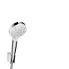 Hansgrohe Crometta - Set sprchovej hlavice, 2 prúdy, držiaku a hadice, EcoSmart, biela/chróm 26694400