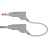 Stäubli XZG425/SIL bezpečnostné meracie káble [lamelový zástrčka 4 mm - lamelový zástrčka 4 mm] 2.00 m sivá 1 ks; 66.9408-20028