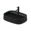 Duravit Zencha Umývadlo na dosku, 55x39 cm, bez prepadu, otvor na batériu, DuraCeram, WonderGliss, antracit mat 23745513711