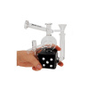 Multi bong black cube 15 cm - Black Leaf