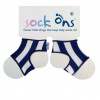 Sock Ons Návleky ne detské ponožky, Navy Stripes - Veľkosť 6-12m