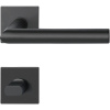 Kľučky na dvere NORWEGEN, interiérové, kľučka-kľučka, nerez, čierna, ploch. rozeta Rozeta WC hranatá