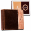 Peňaženka - Peterson Peterson Wallet Prírodná kožená béžová, hnedá PTN N992-SHS BR-Tan-Men's Product (Bartex 472-M kožená peňaženka pánsky bankovka)